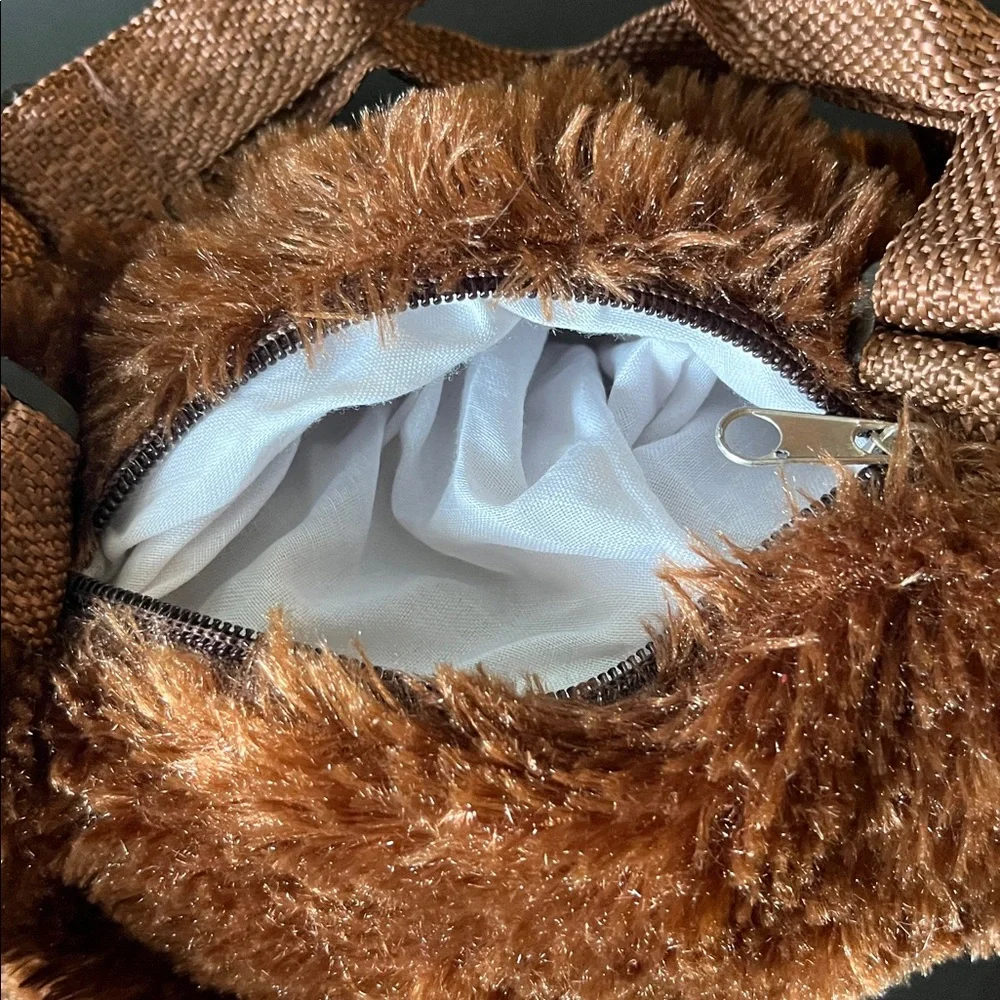 Brown Plush stuffed moose purse